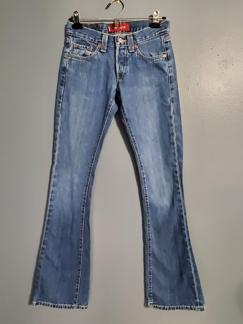 Levi's 513 Low Slouch Rise Women's Flare Bootcut Jeans Button Fly Size 0 Long